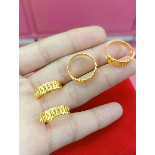 CINCIN 1/2 RANTE PERAK 925 LAPIS MAS 24K