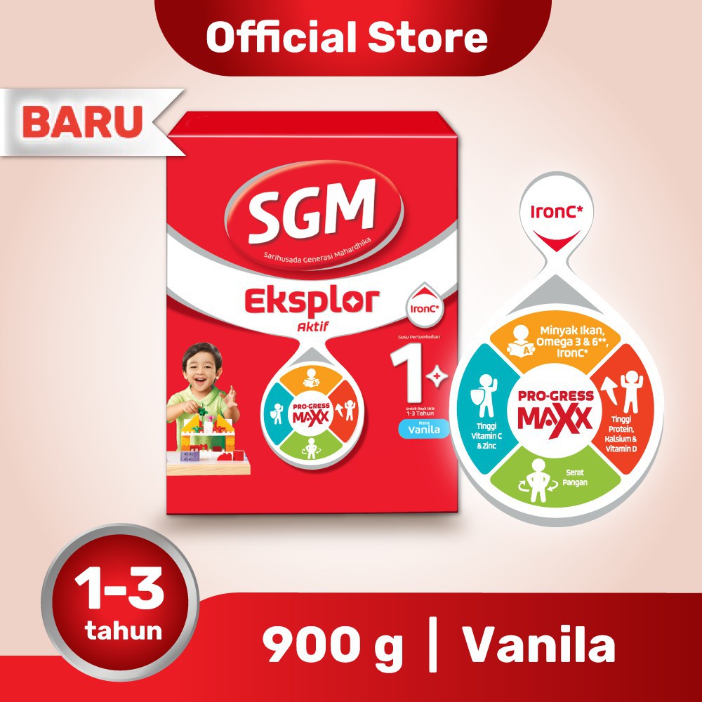 SGM Eksplor 1 Plus 900gr Susu Pertumbuhan 1-3 Tahun