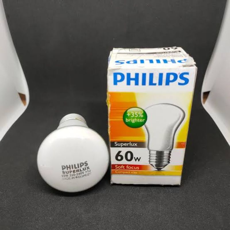 Bohlam pijar superlux atau softone Philips