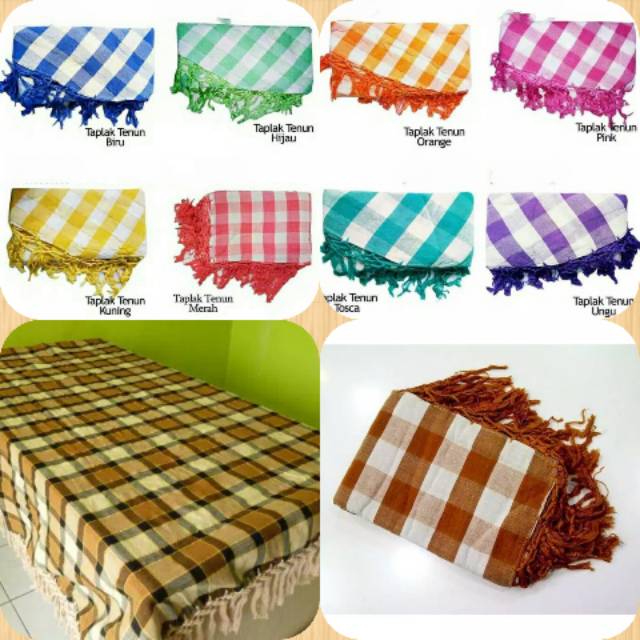 Taplak meja makan kotak 4-6 kursi pekalongan