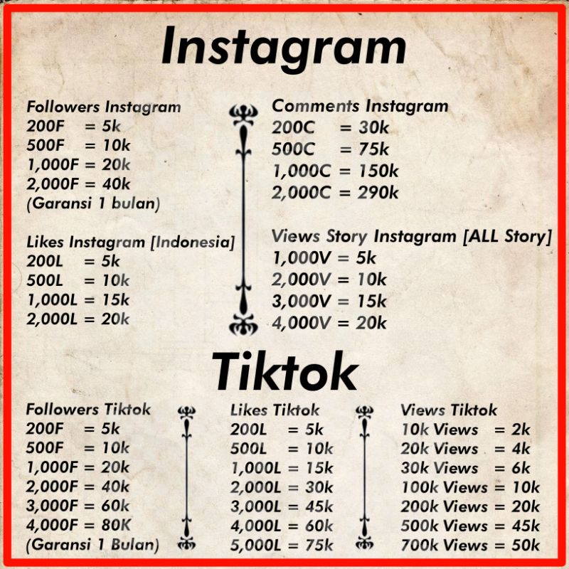 Followers Instagram & Tiktok Bergaransi