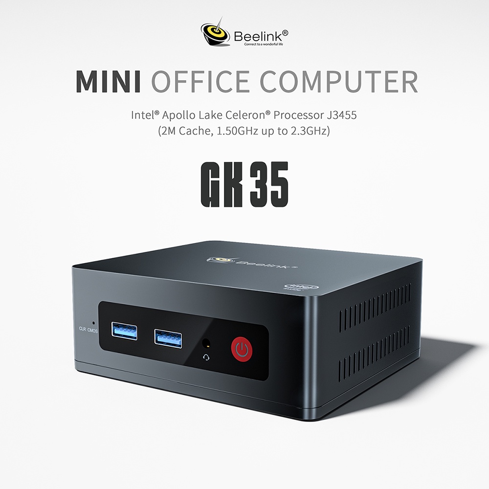 Beelink GK35 8/256GB SSD Mini PC Intel Quad Dual HDMI Windows 10 PRO