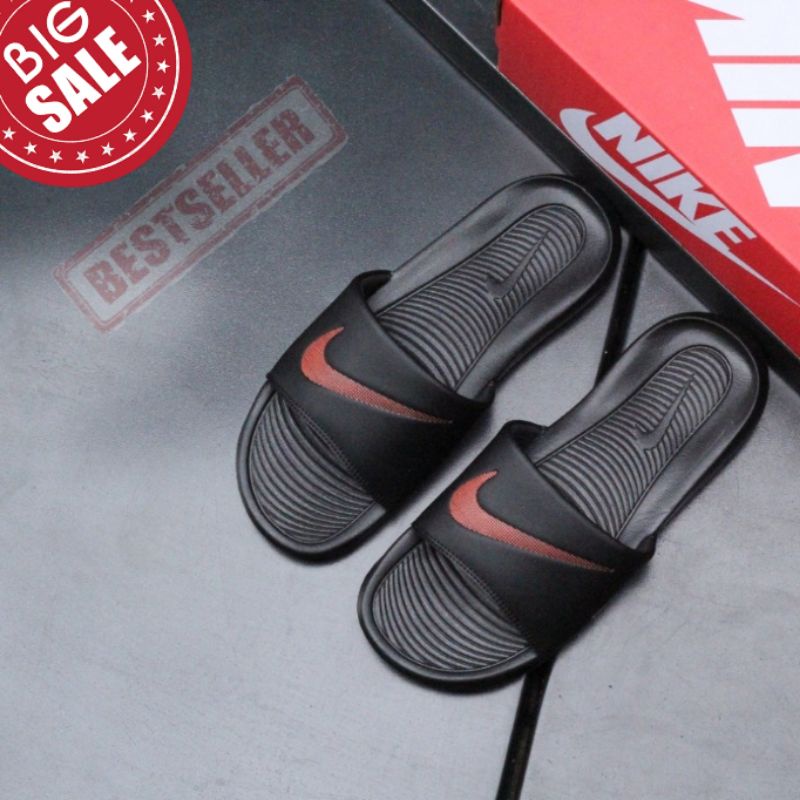 Sandal Nike Victory 3D Black Orange Original / Sandal Slide Pria / Sendal Slide Pria / Sandal Nk Victory One Slide / Sandal Nk Victory One Original / Sandal Pria