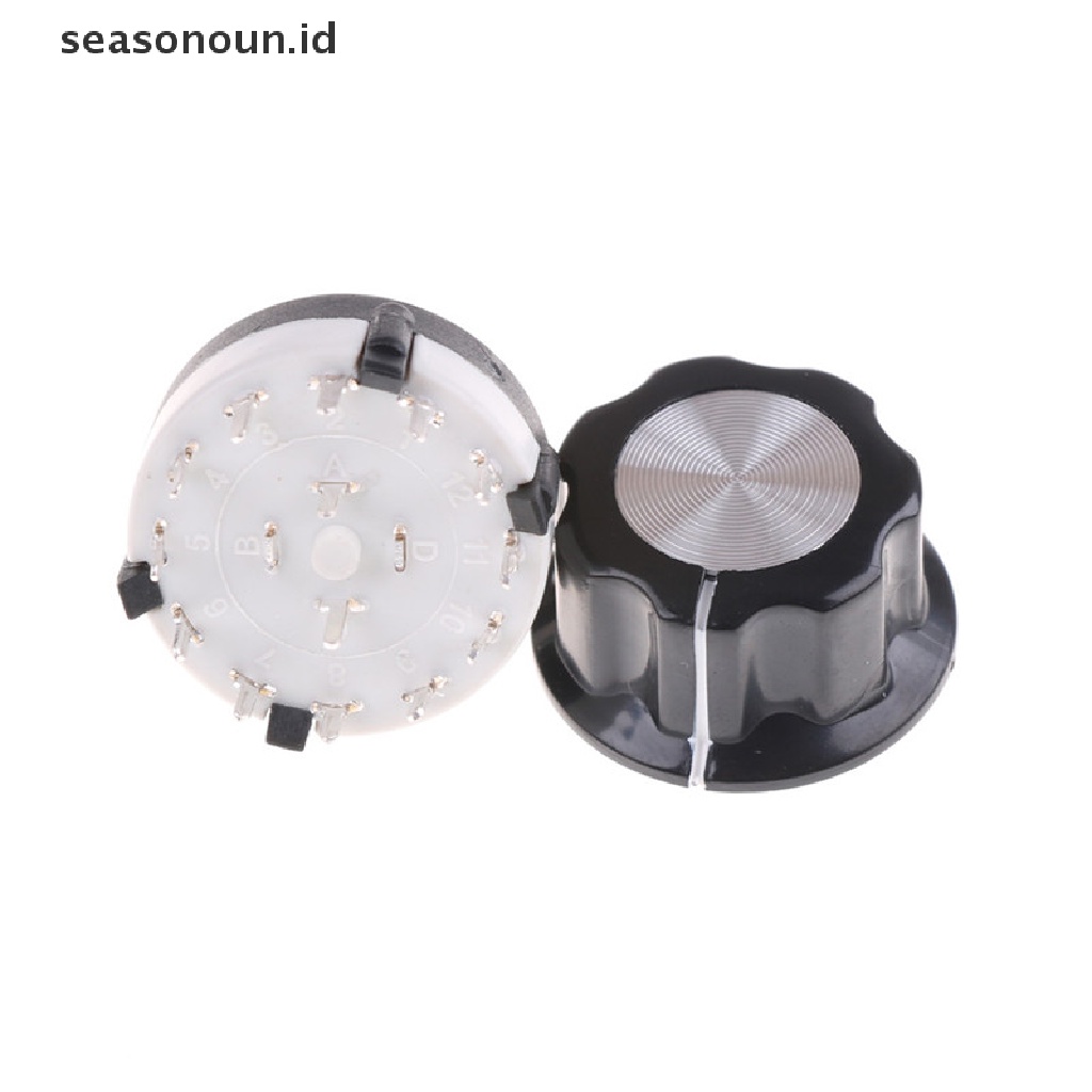 【seasonoun】 1pcs RS26 Rotary Channel Selector Switch 2 Pole Position 6 Selectable with Knob .