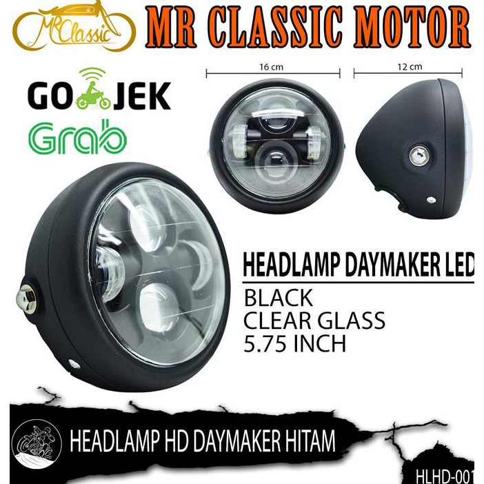 Headlamp HD Daymaker Hitam