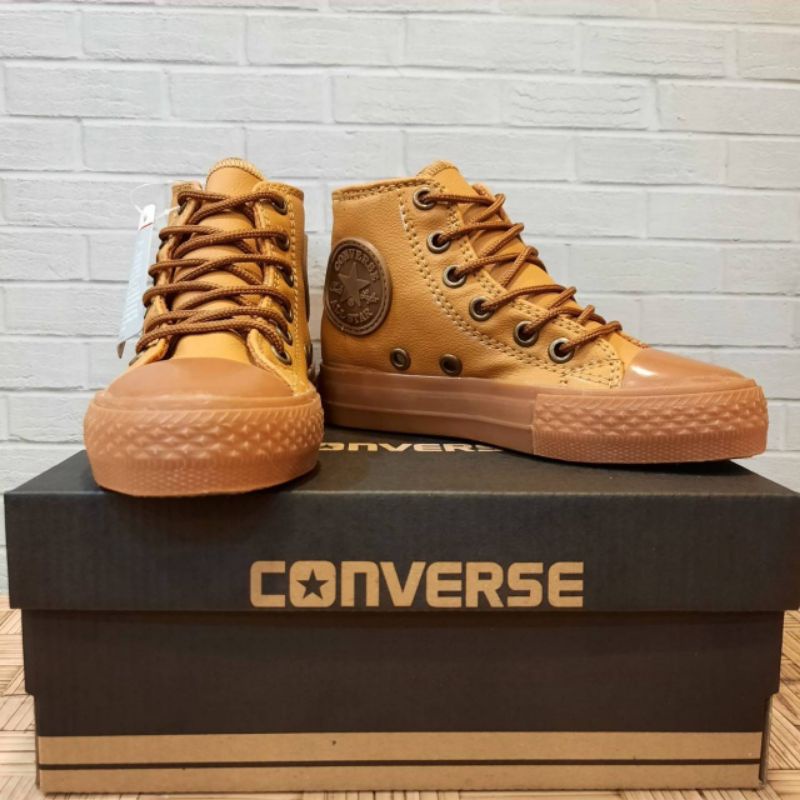 SEPATU CONVERSE ANAK LAKI LAKI GUM PREMIUM HIGH QUALITY SEPATU CONVERSE KIDS ALLSTAR  CT GUM COKLAT