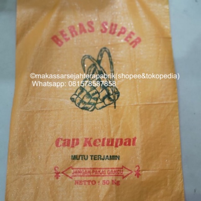 

50 Lbr Karung Beras cap Ketupat Grade A+ 50 KG