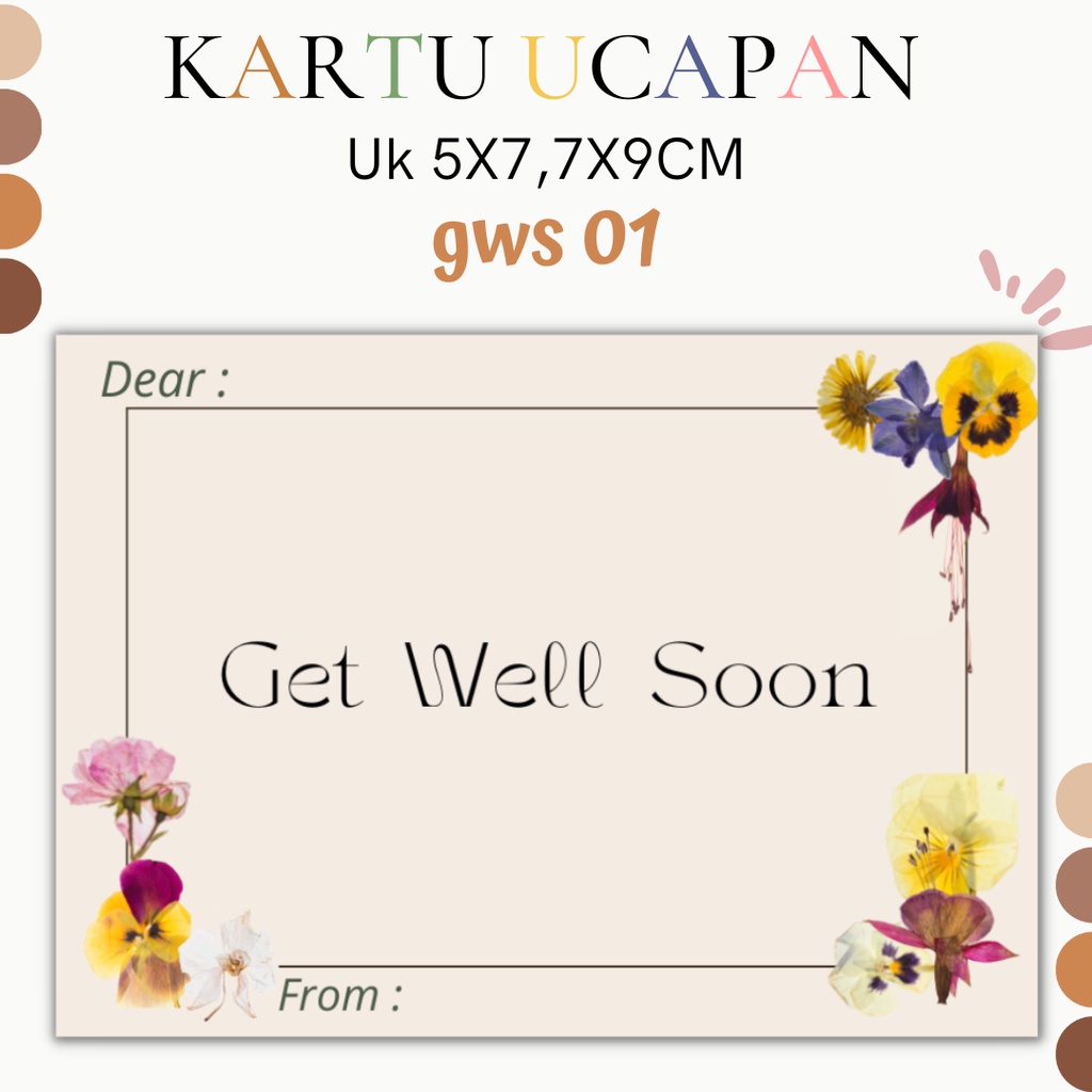 Jual Kartu Ucapan Lekas Sembuh Get Well Soon Gws Cepat Sembuh Kertas