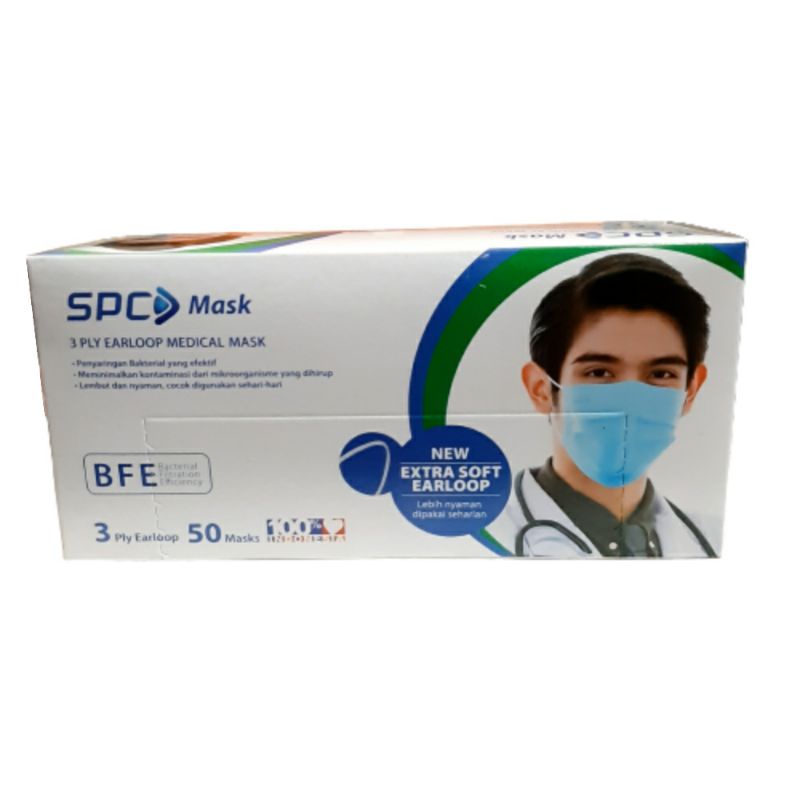 masker spc 3ply isi 50pcs / spc masker 3ply medis isi 50