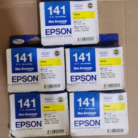 EXPIRED CARTRIDGE EPSON 141 YELLOW STANDAR ORI TINTA INK 141Y ME 32 320