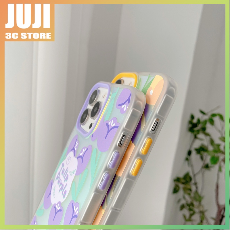 Case Pelindung Pola Tulip Warna Permen Untuk iphone 11 12 13 promax x xs xr xsmax 7 8 plus