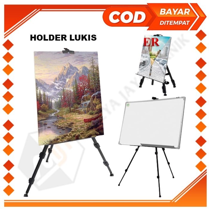 

Produk Terbaru Stand Holder Easel Besi Tripod Papan Lukisan Standing Frame Foto Easel