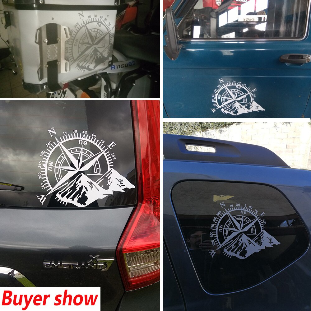 Car Laser Sticker Mountain Compass Fashion Auto Body Styling Decoration Decal Colorful Rear Windshield Stickers