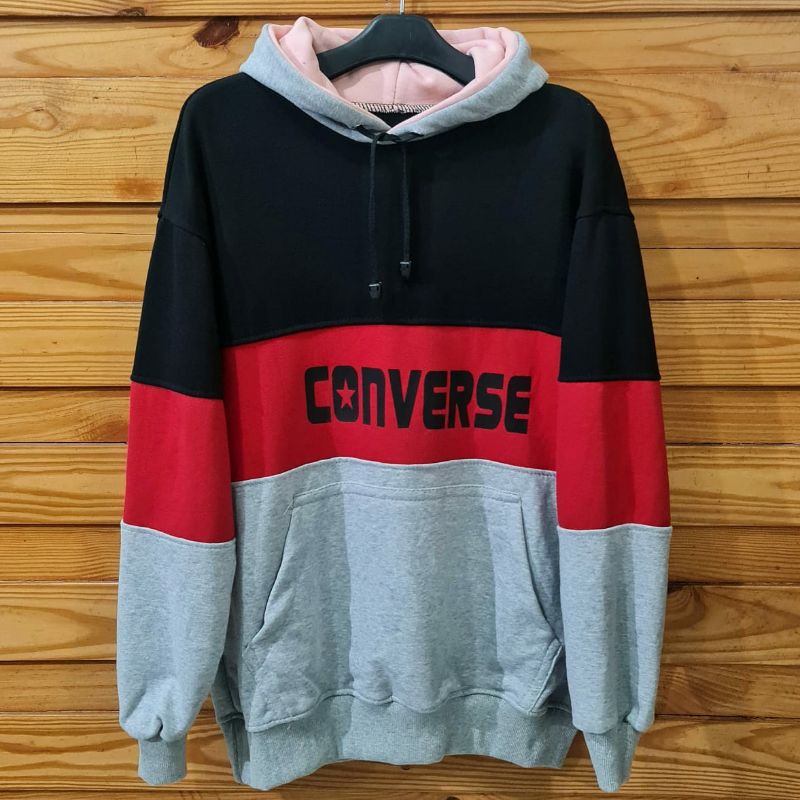 Jaket Hoodie pria converse