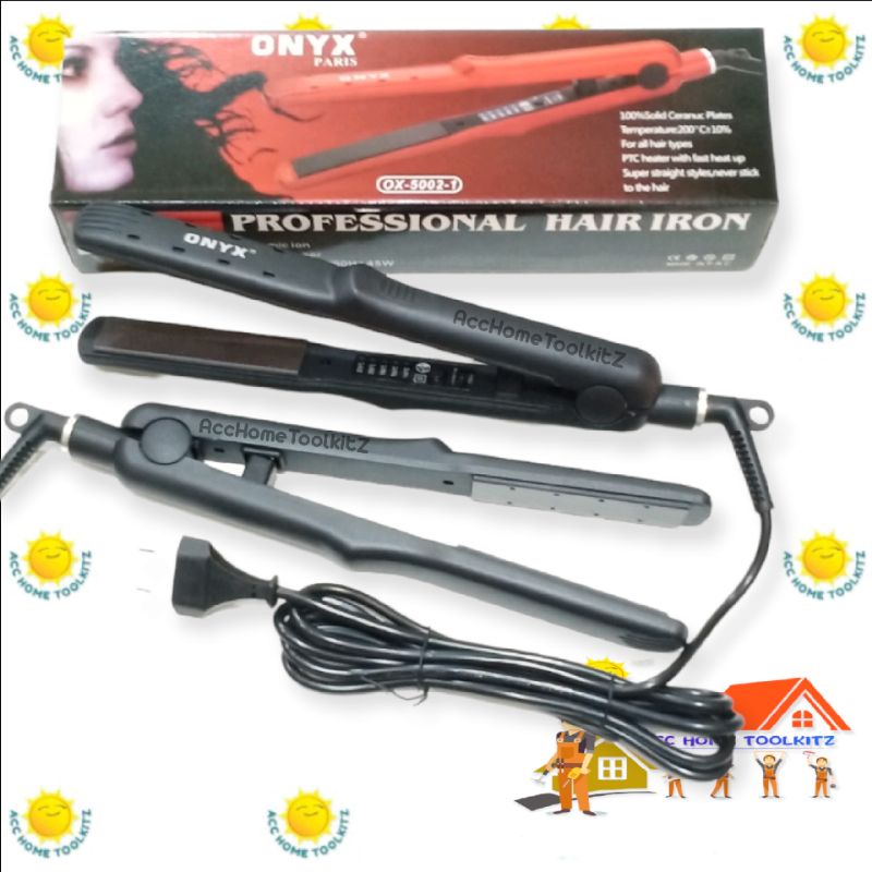 CATOK RAMBUT ONYX 5002 HITAM Alat CATOK Rambut / CATOKAN Hair Iron Ceramic