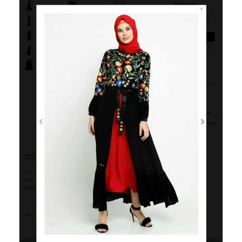 Gamis Abaya Hikmat Fashion A359 Red ORIGINAL