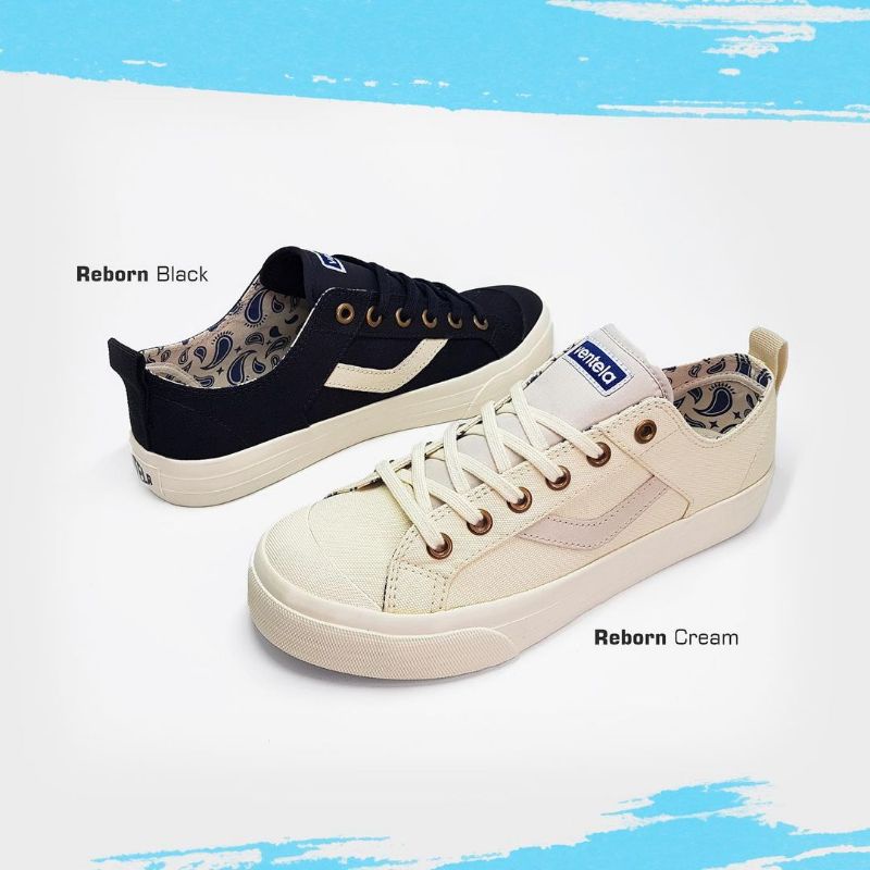Sepatu Ventela Reborn Hitam Navy Grey Cream 100% Original