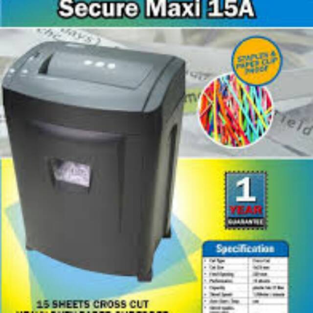 SECURE MAXI 15A - Paper Shredder Paper Shredder / Mesin Penghancur Kertas #Best Product &amp; High Quali