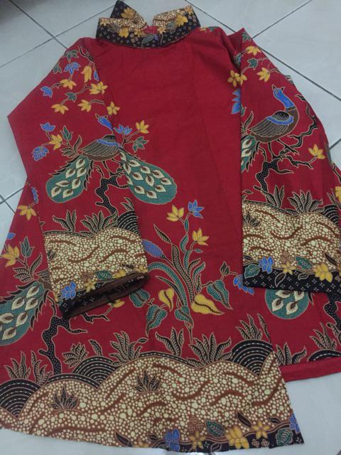 Atasan Batik Tunik Monocrom Kombi
