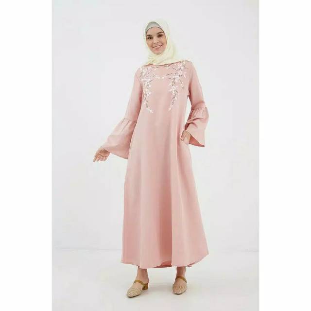 Mall Hijabenka - Kama Dress Pink - gamis - maxi dress