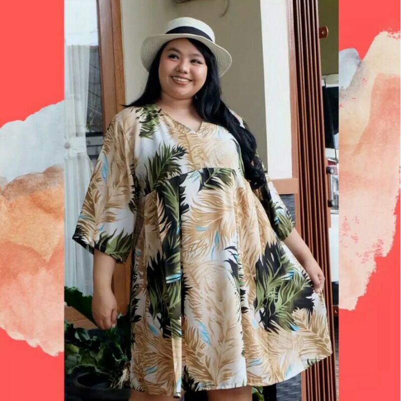 Dress tunik wanita super jumbo / Baju atasan Big size XXXL