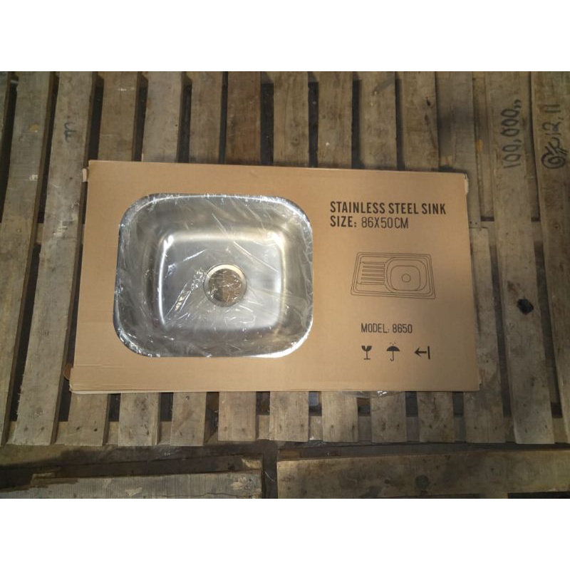 Bak cuci piring/wastafel cuci piring stainless/bcp stainless 1 lubang 1 sayap ukuran 8650cm R865
