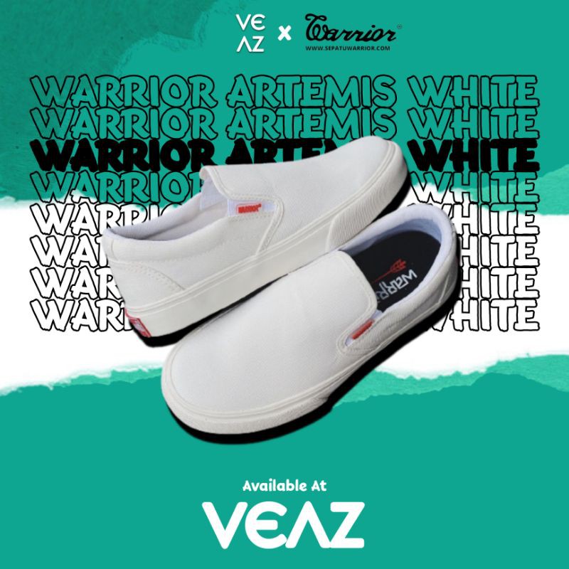 SEPATU WARRIOR SLIP ON ARTEMIS WHITE