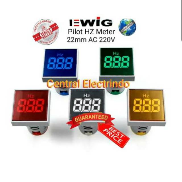 Pilot Lamp LED With HZ Indicator Kotak 22mm 220VAC EWIG.