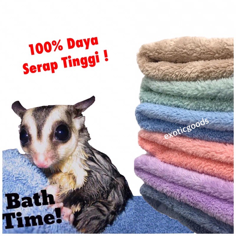 TOWEL MICROFIBER PREMIUM LAP KERING BULU HEWAN SUPER CEPAT KAIN MICROFIBER EDGELESS PEMBERSIH BEWAN