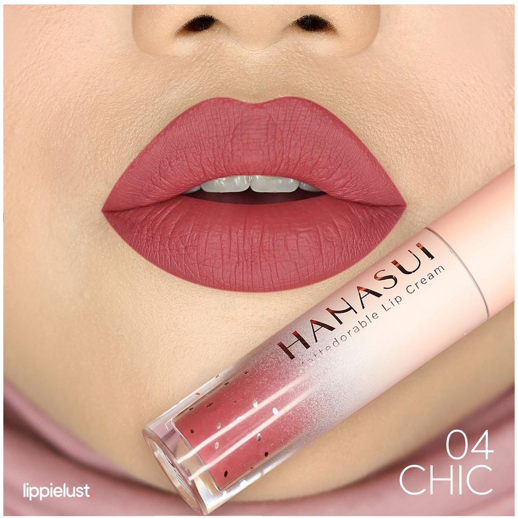 Hanasui Mattedorable Lip Cream | Matte Dorable LipCream Lipstick Cair Mate Hanasui | BOBA EDITION | TnT Beauty Shop-04 CHIC