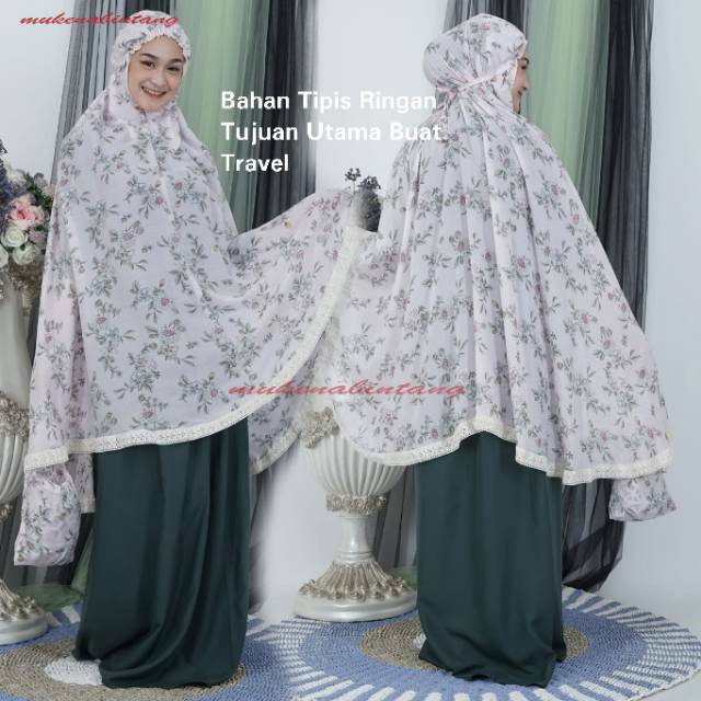  Mukena  Silky Premium Shabby Mewah Mukena  Travel Ringan  