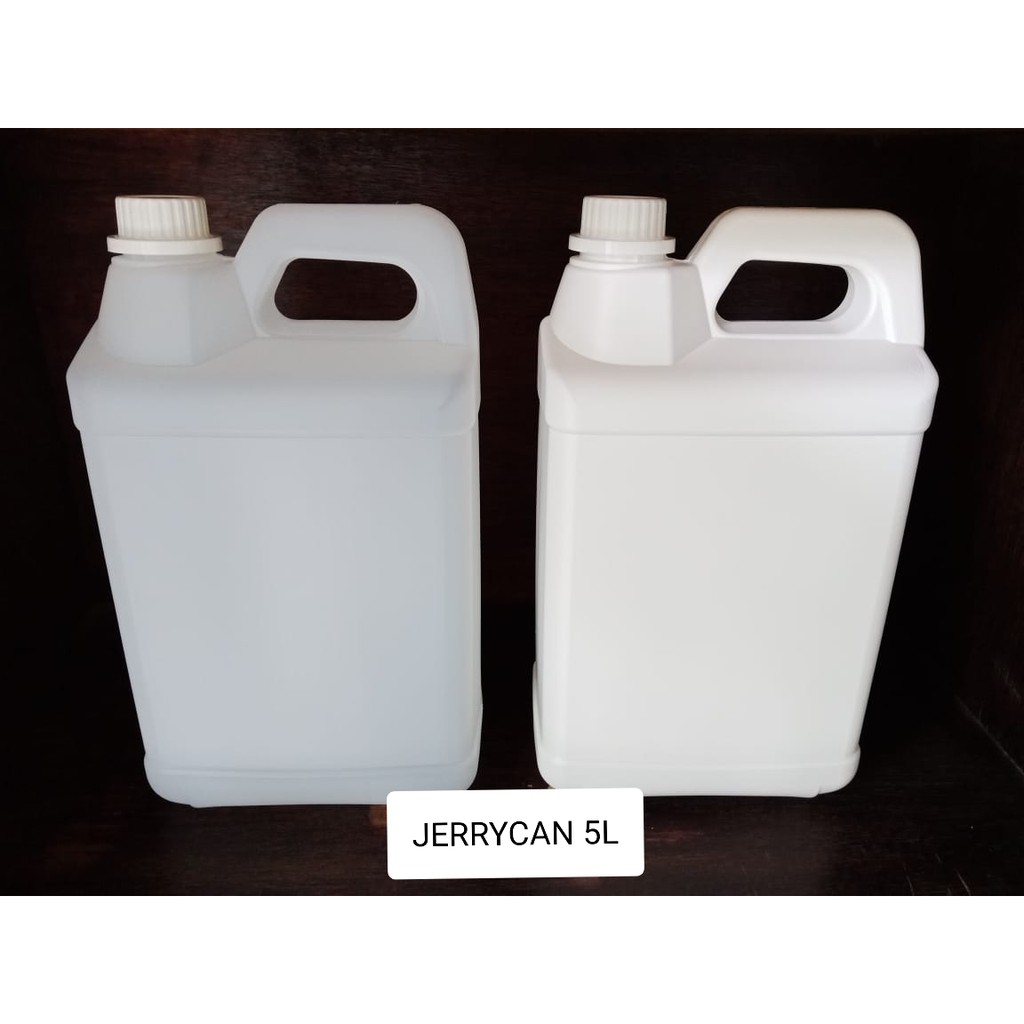 READY JERIGEN 5 LITER, HDPE FOODGRADE, NATURAL, BARU (Jerrycan / Jeriken)  Jeriken berbahan HDPE de