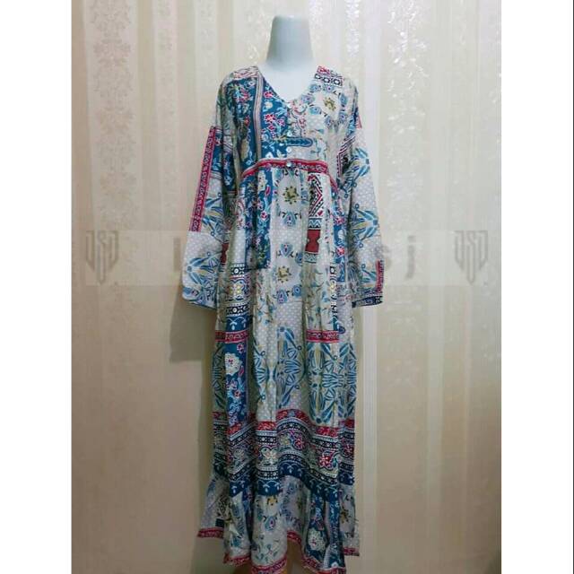 Gamis etnik bahan Rayon Viscose premium