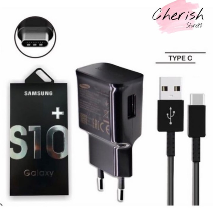 CHARGER SAMSUNG S10+ TRAVEL ADAPTOR HP FAST CHARGING ORIGINAL 99% CASAN HP