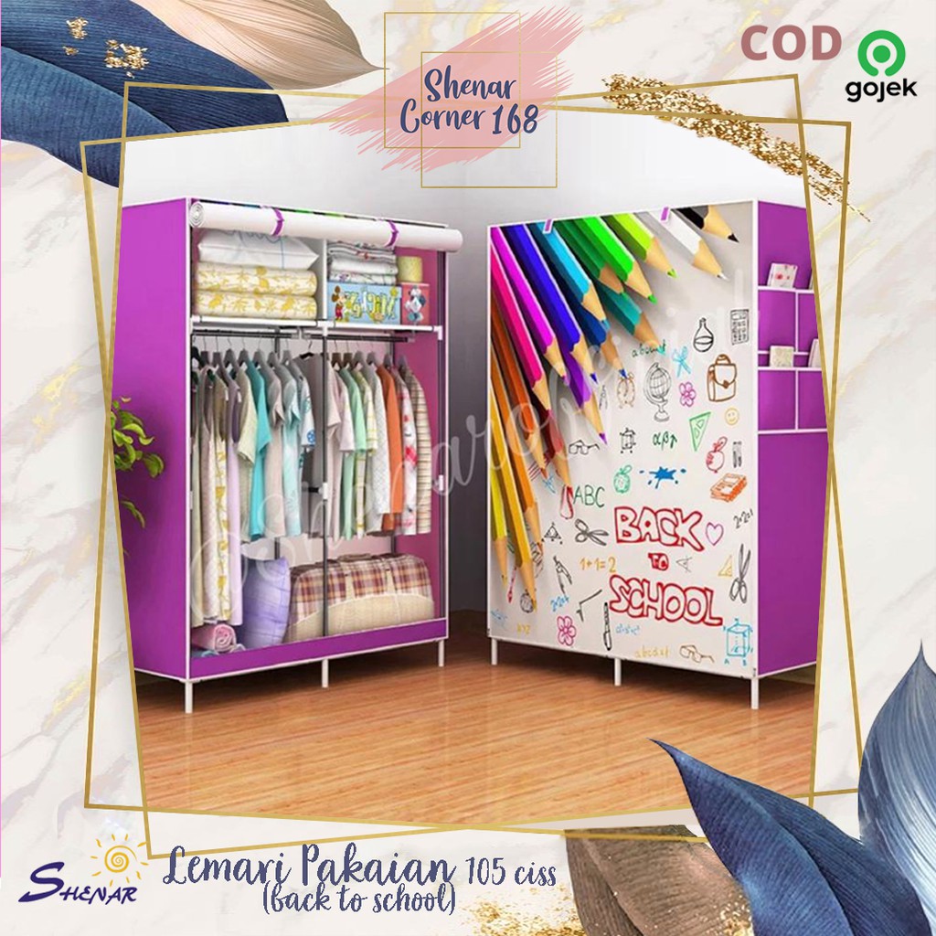 SHENAR LEMARI BAJU PAKAIAN ANAK BAYI PORTABLE/LEMARI RAK BAJU KAIN KARAKTER 3D/105 CISS - NON DISNEY, SHENARCORNER168