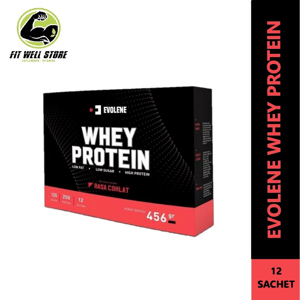 Evolene Whey PROTEIN 12 sachet bpom dan halal Whey protein EVOLENE