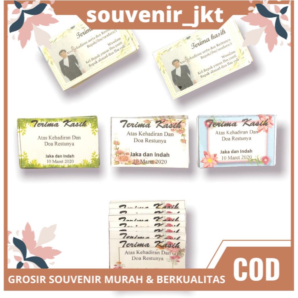 Kartu Ucapan Pernikahan/Kartu ucapan Request Nama / kartu souvenir pernikahan / Kartu Pernikahan Sou