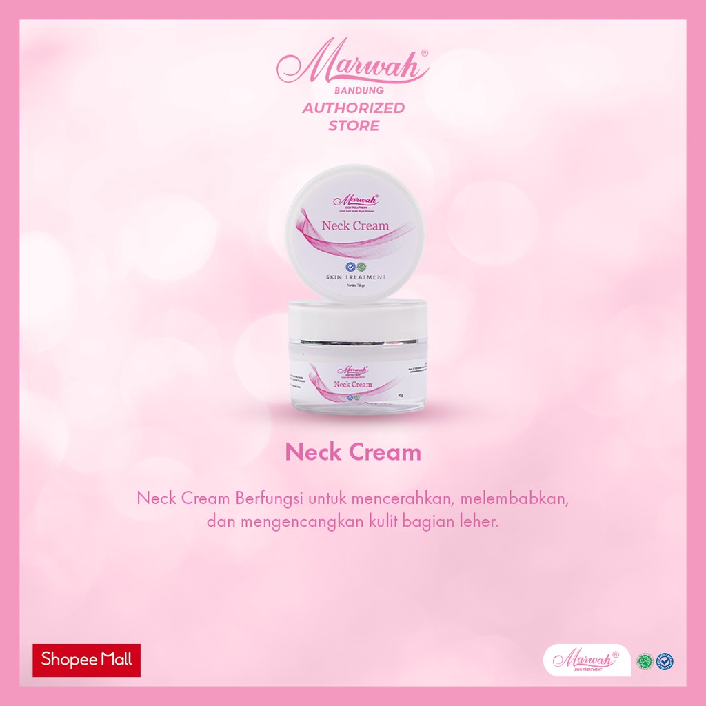 Marwah Skincare Neck Cream Original BPOM Krim Pemutih Pencerah Pelembab Kulit Leher