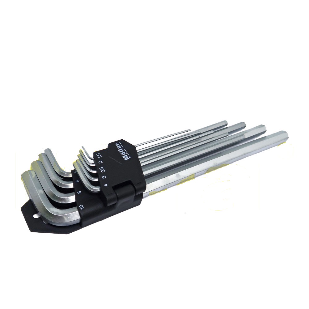 MOLLAR KUNCI L SET PANJANG 9 PCS LONG FLAT HEX KEY 1.5 - 10 MM 260309
