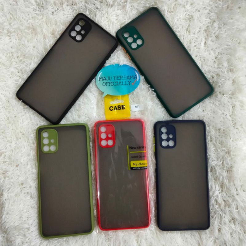 [MB] Softcase Bumper Case Aero Samsung M51 free antigores/ My choice Case matte Silikon Samsung M51