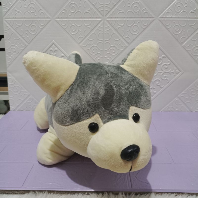 Boneka dog husky size L/boneka doggie import/boneka doggie husky/boneka doggie lucu bahan lembut siz