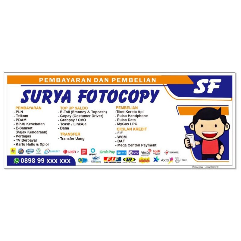 Jual Spanduk Fotocopy/Banner Fotocopy/BRILink 150x60 | Shopee Indonesia