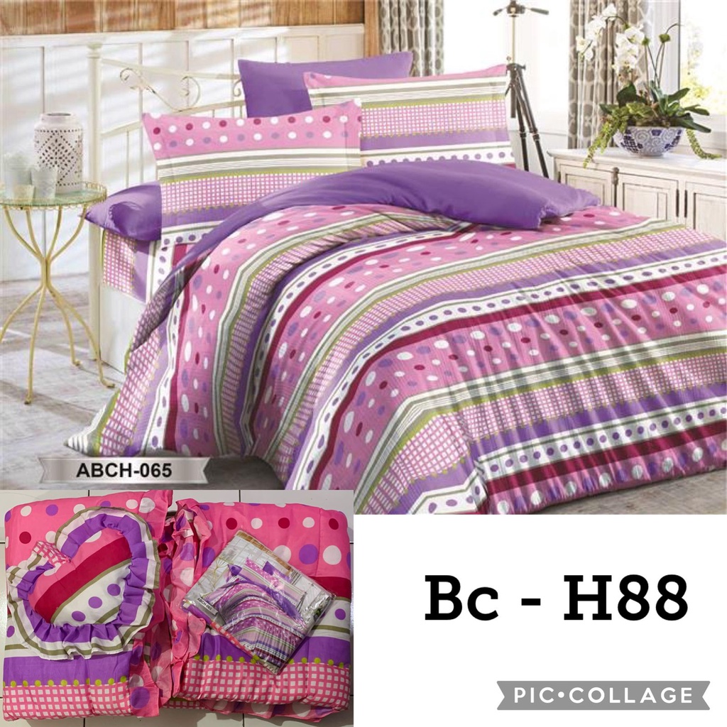 Natasha BED COVER SET + Sprei Ukuran King Size 180X200 Termurah motif 3D