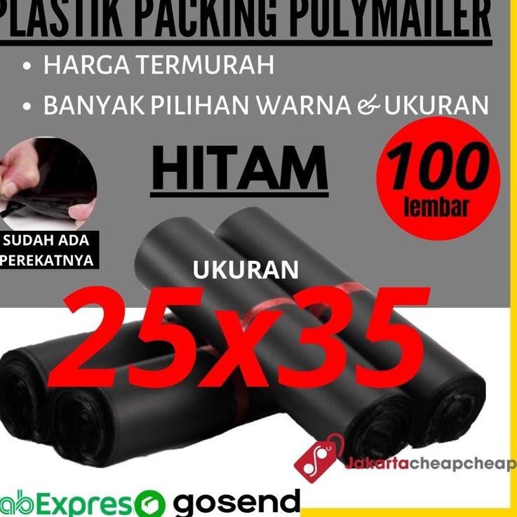 

S0КP Plastik Packing Polymailer Hitam 25x35 ♣Terbatas