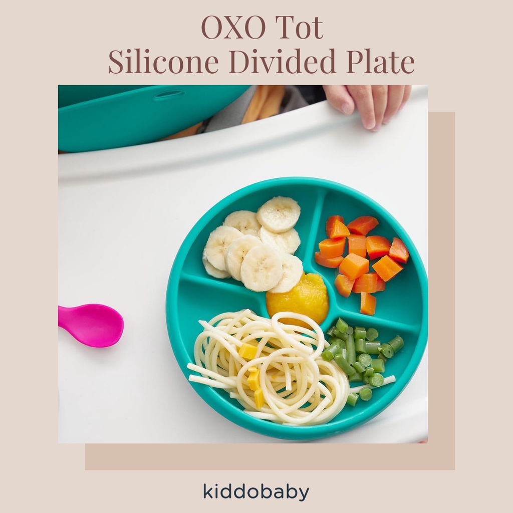 OXO Tot Silicone Divided Plate | Piring Makan | Peralatan Makan