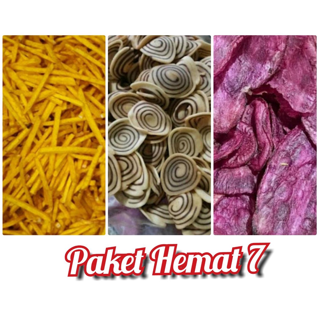 

Aneka Snack Paket Hemat 7 ( Stik Talas,Kuping Gajah Classic,Kripik Ubi Ungu)