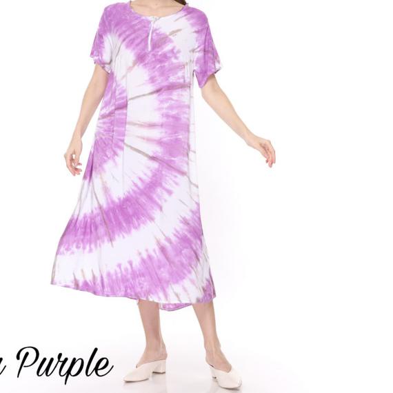 ♣ Daster Unik daster jumbo ibu menyusui katun adem daster bali premium - PURPLE ♀