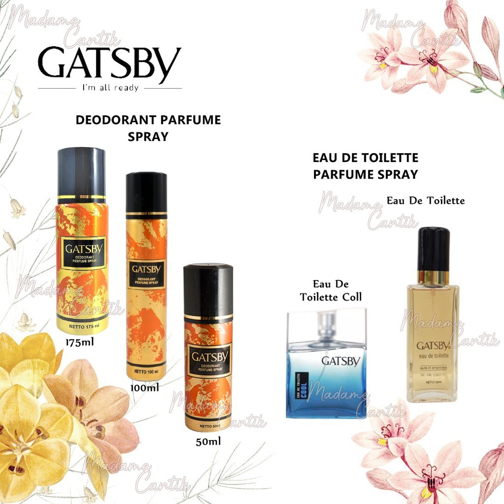 ✿ MADAME ✿ GATSBY DEODORANT PARFUME SPRAY - SPRAY PARFUM EAU DE TOILETTE DEODORAN BPOM