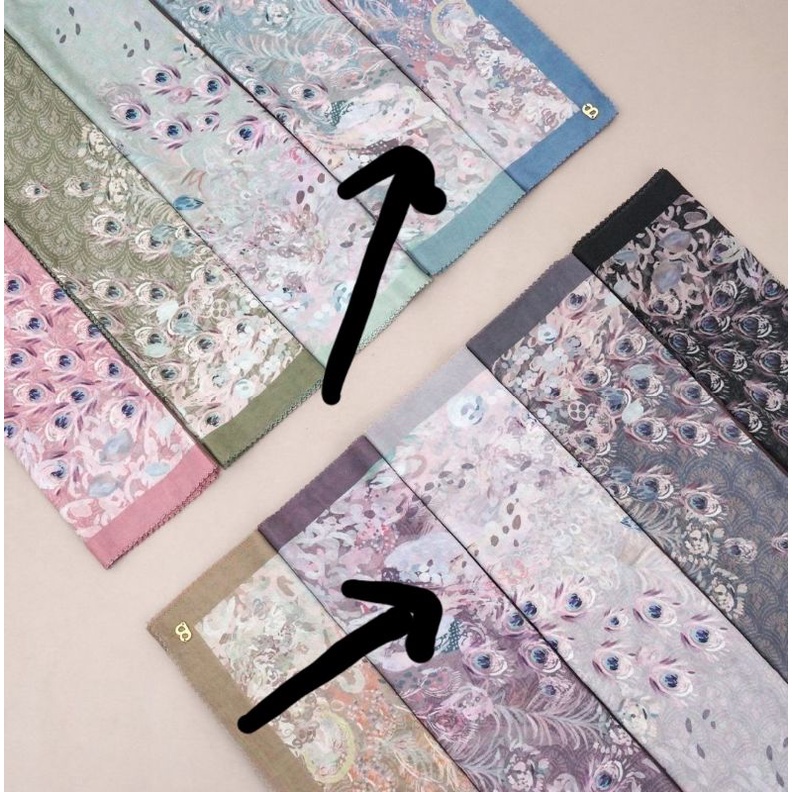 Buttonscarves EDERRA Series Viola & Green Milleu