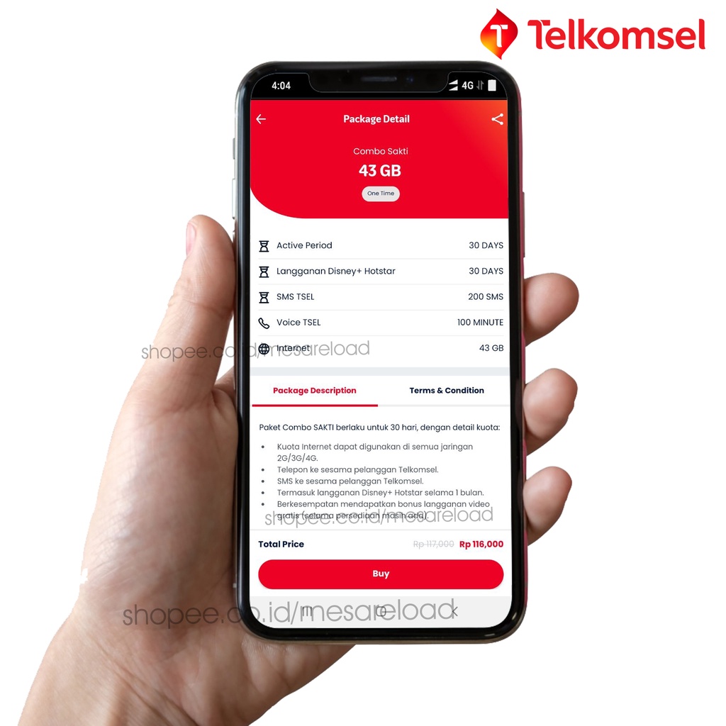 Kartu Sakti Telkomsel Combo 30GB KARTU PERDANA Simpati As Loop